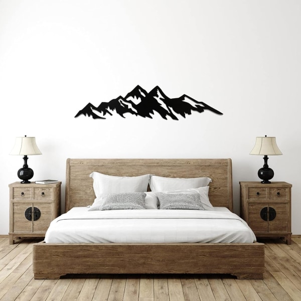 #Metallsilhouette Bergdekoration, Väggdekoration Minimalism Snygg#