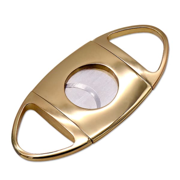Cigar Cutter i Guld Farvet Rustfrit Stål