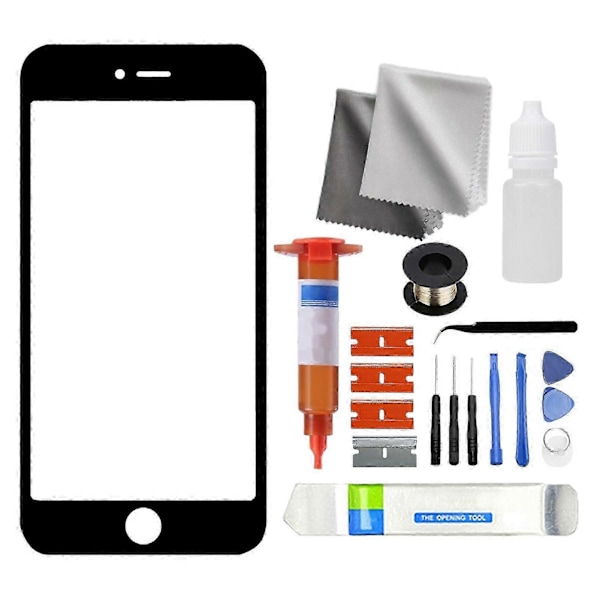 Pekskärm Enkel Montering LOCA Lim Verktyg Härdat Glas Front Glasskärm Reparationskit Reservdelar för iPhone 6/6S/6 Plus/6S Plus/7/7 Plus/8/8 Plus