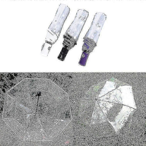 Automatisk Åben/Luk Kompakt Gennemsigtig Paraply - Vindtæt & Regntæt Design