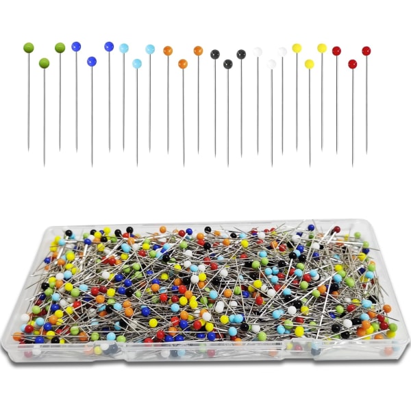 Sewing Pins,(Colorful) 500pcs 38mm Straight Sewing Pins with Colo