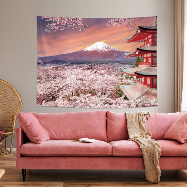 Japansk gobeläng bakgrund Fuji asiatisk berg foto banner