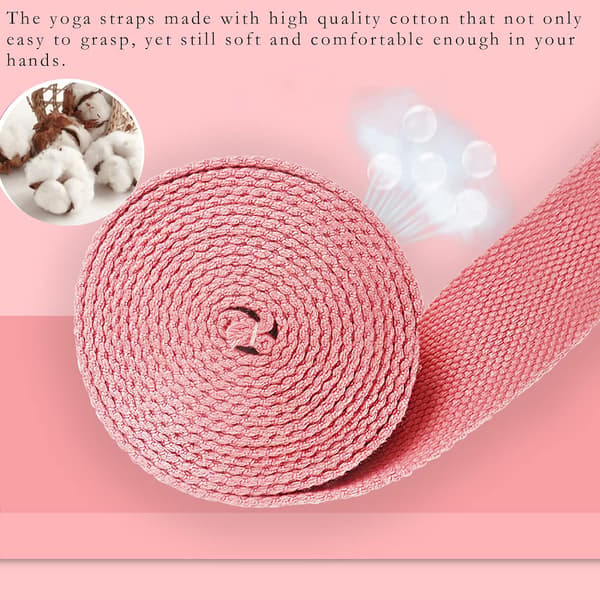 2-pack Yogaband (1,8 m) med Justerbar Metall-D-Ring