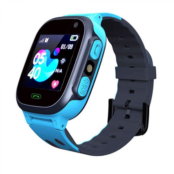 #Blå automatisk ur smartwatch til børn#