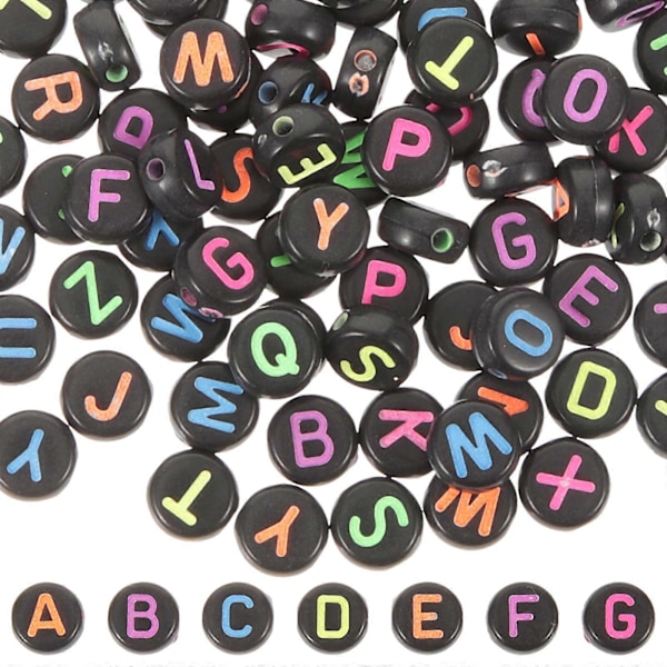 1 Pose Kreative Engelske Bogstaver Mønster Perler DIY Smykkefremstilling Løse Perler DIY Perler
