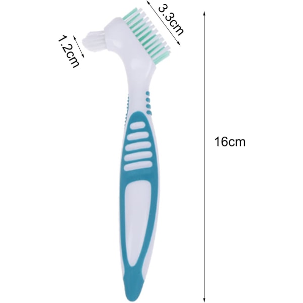 2-pak Protese Tannbørste, Kunstig Tannbørste for Proteseomsorg
