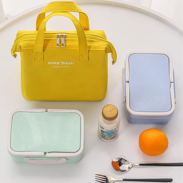 #(Gul) Isolerende lunsjpose Bento kjølepose Lunsj#