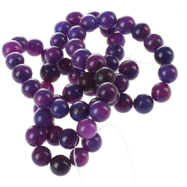 Sugilitt edelsten runde perler 6mm lilla