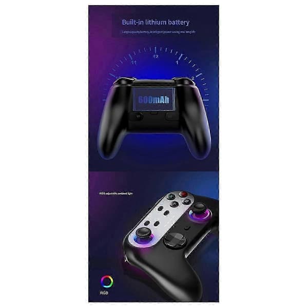Trådløs controller med programmeringsfunktion til Switch Pro-håndtag RGB Ambient Light Trådløs Bluetooth