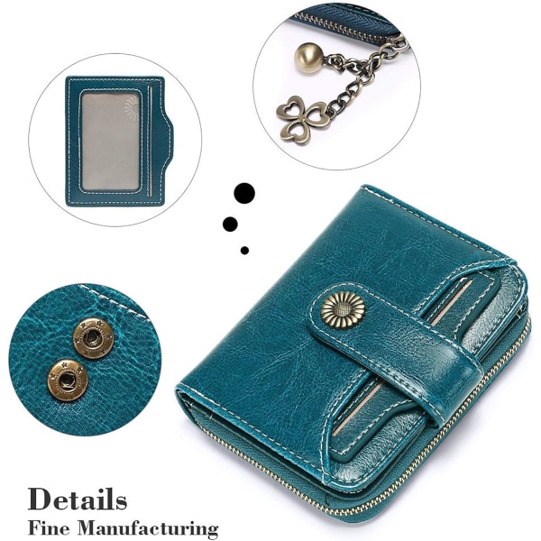 *Dam plånbok läder kort plånbok pengar väska kvinnor RFID blockering*