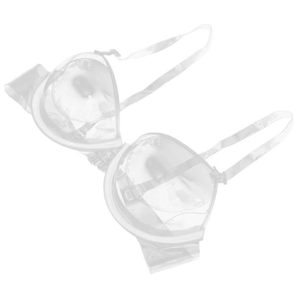 Transparent Plast 3/4 Kup Klar Justerbar Rem Osynlig BH Klar Push Up BH Dam Sexiga Underkläder Storlek 40