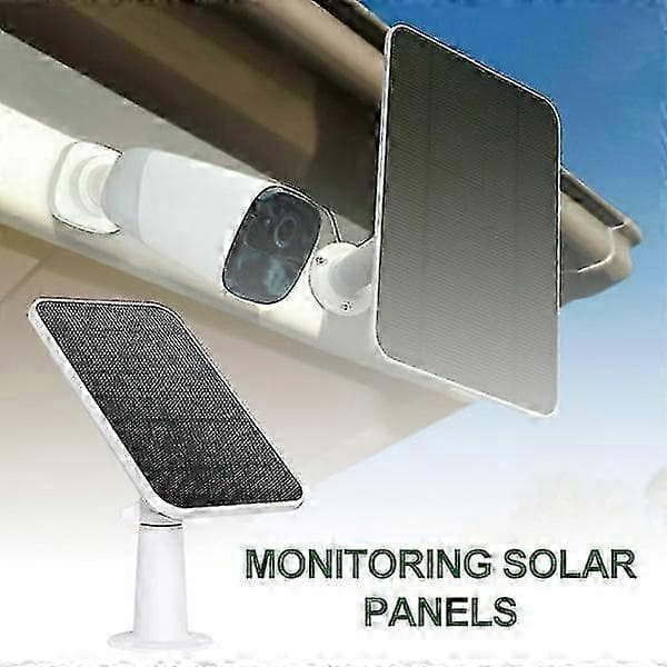 Solcellepaneler 4W for Eufy Eufycam 2/2 Pro/2C/2C Pro/E Veggfeste med 3m strømkabel hvit 1 stk