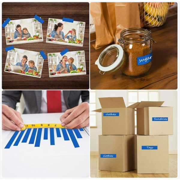 Blue Masking Tape Paint & Decorating Tape for Labels, Spray Pain