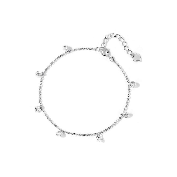 Multi Flat Station Hängande Hjärtan Charm Armband För Kvinnor Tonåringar