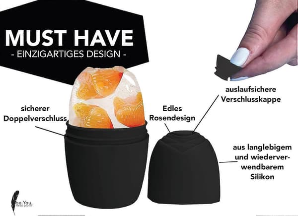 Ice Roller [Rose] Premium Ice Roller til Ansigt Lavet af Silikone - Ice Face Roller i Højeste Kvalitet Ice Roller
