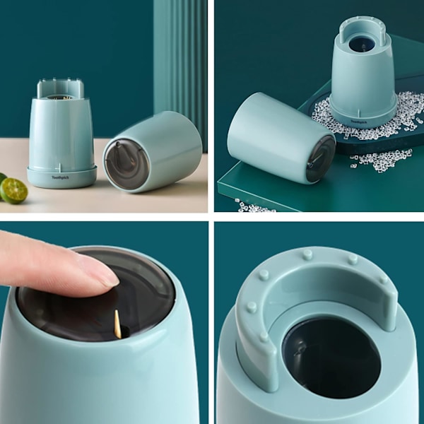 Automatisk Tandpetarehållare Dispenser Burk Låda Tandpetare Dispenser