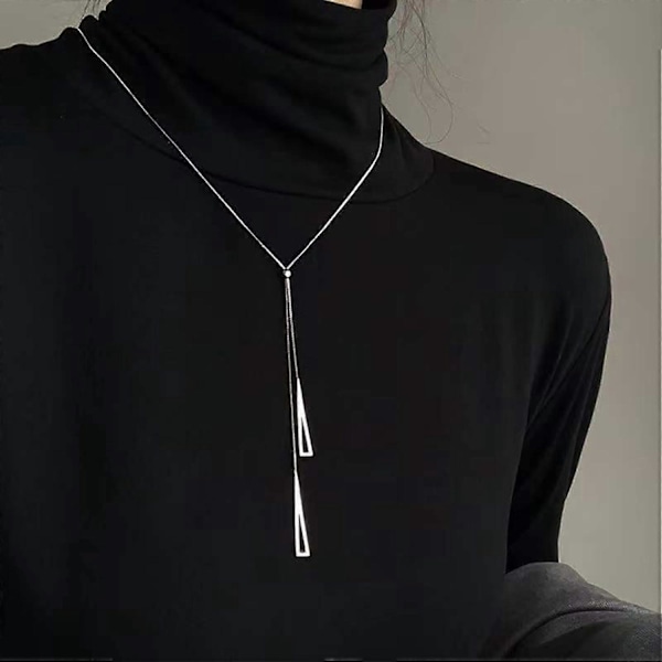 Tofs Triangelhalsband Vintage Silver Triangelhänge Halsband