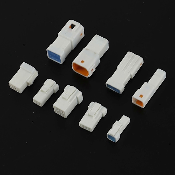 1 eske med 19 sett Automotive JST02R-JWPF-VSLE 2/3/4/6/8 Pin vanntett hann og hunn