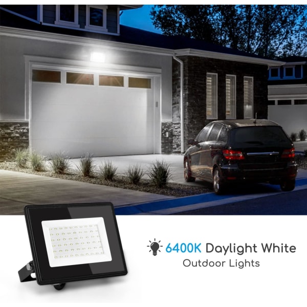 /#/50W Outdoor LED Floodlight, 4500lm Cool White 6400K Outdoor LED/#/