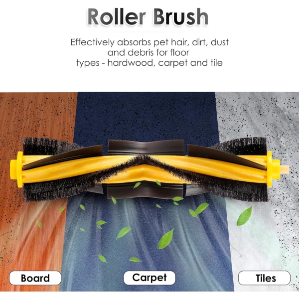 4 st Rullborstar Huvudborste Ersättningsdelar för Ecovacs DEEB