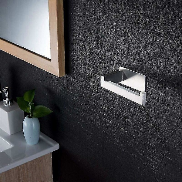 Selvklæbende Toiletpapirholder Rustfrit Stål Toiletpapirholder Toilet Rulleholder til Badeværelse