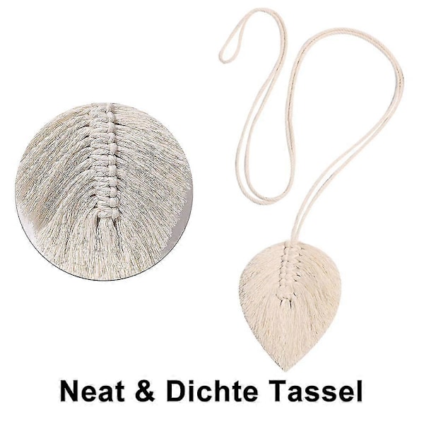 2 stk. Gardin Tiebacks Draperi Tie Backs til Vinduesgardiner (hvid)