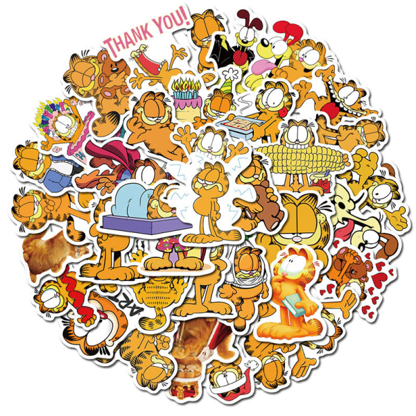 #50 Søde Tegneserie Garfield Klistermærker#