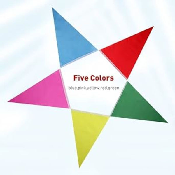 Bunting Banner, 50m Multifarvet Nylon Flagbanner til Indendørs