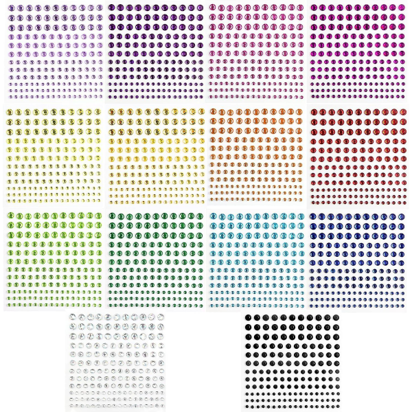 Rhinestone Stickers - Självhäftande Gems Stickers (2310 bitar)/ /