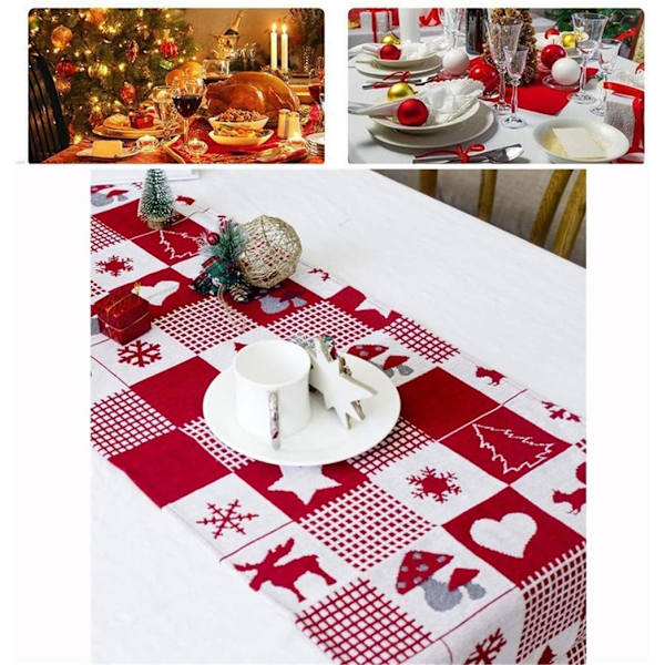 *Snögubbe Tryckt Jul Bordslöpare Jul Bordsduk 180*