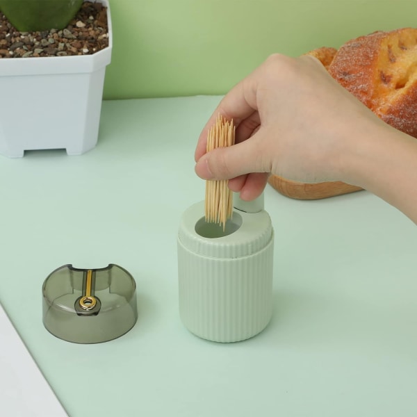3-pack Pop-Up Automatisk Tandpetare Dispenser, PP+ABS Tandpetare Dispenser