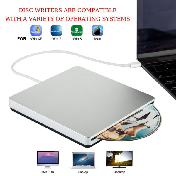 Ekstern TYPE-C 2.0 CD/DVD-drev