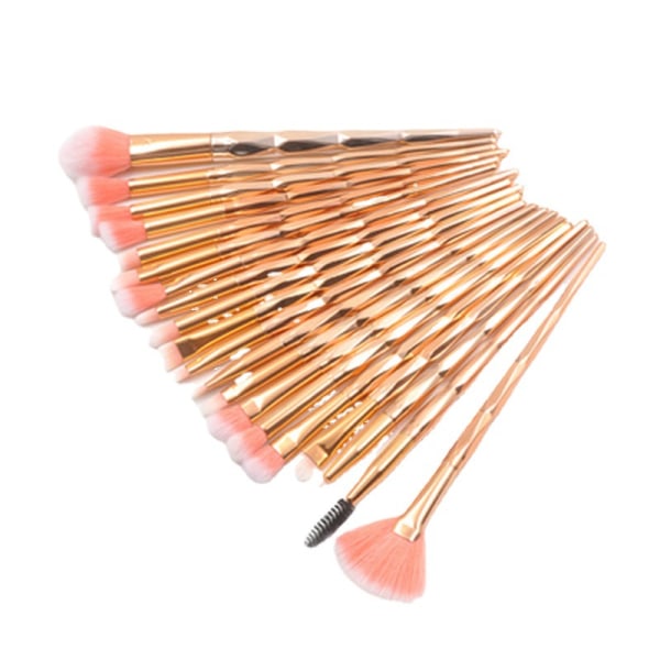 (20 Makeupbørster) Diamond Makeupbørste, Professionel Makeupbørste