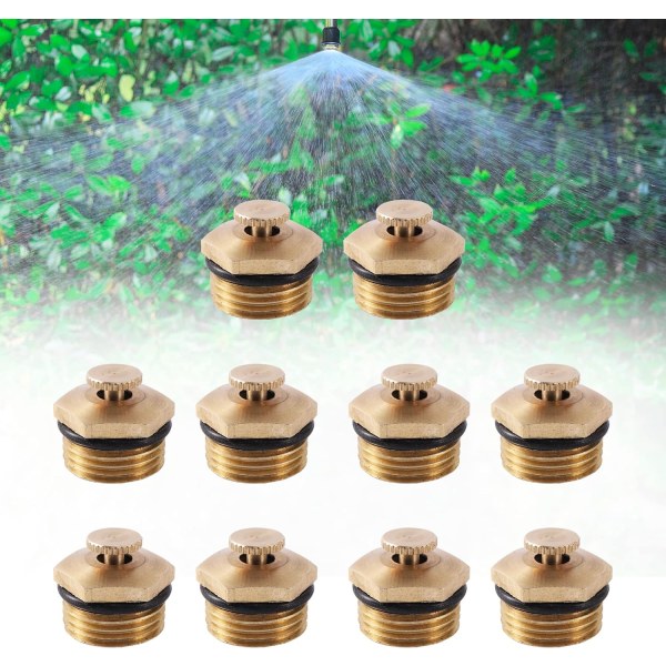 10 stycken Justerbara 360 Graders Sprinklermunstycken Yttre gänga