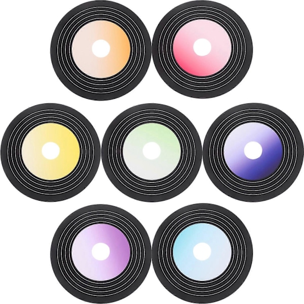 7 stk. Vinylplader Dekor Musikplader Klistermærker Plader Æstetiske Vægdekorationer