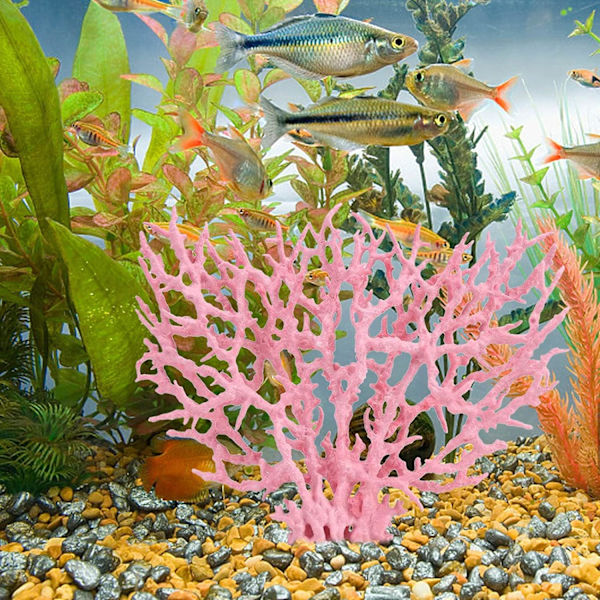 Kunstig Akvarium Koralkornament Plastik Fisketank Planter