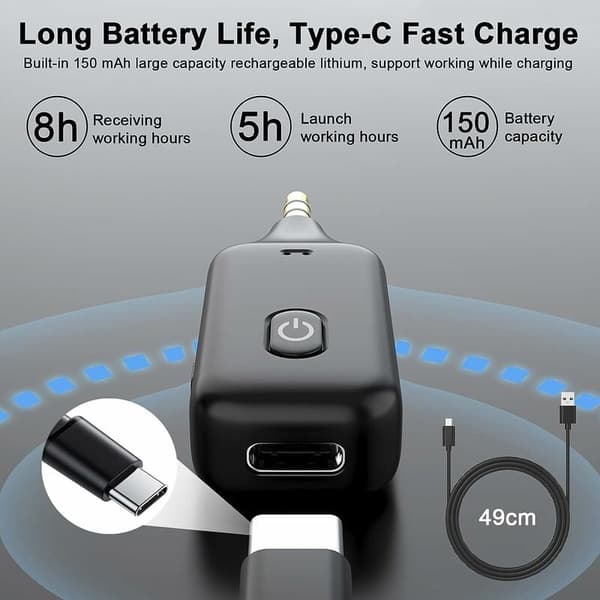 #Auton Bluetooth-sovitin Aux 3.5 mm liitäntä, Bluetooth V5.1 RX TX Lähetys#
