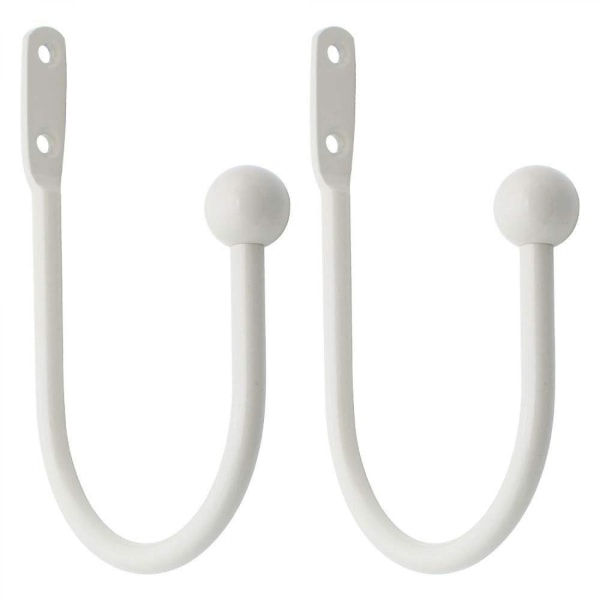 /#/2 Pack White Curtain Brackets Fixers Curtain Brackets/#/