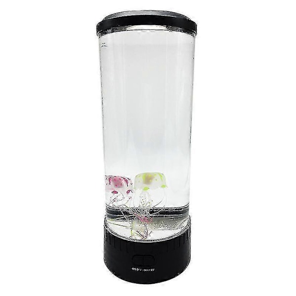 LED Jellyfish Lava Lampa, USB Elektrisk Stämningsfull Rund, Med 3 Falska Självlysande Maneter