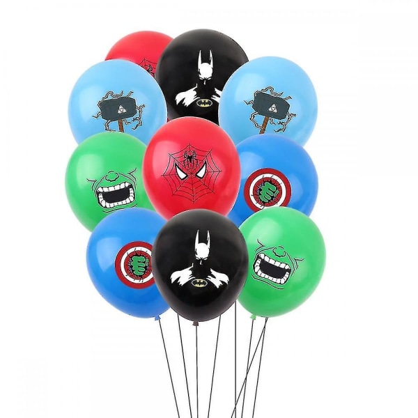 200 st ballonger 12 tums superhjältetema party latex ballonger, för festdekoration, födelsedagsfesttillbehör eller båggirland dekoration80 st.