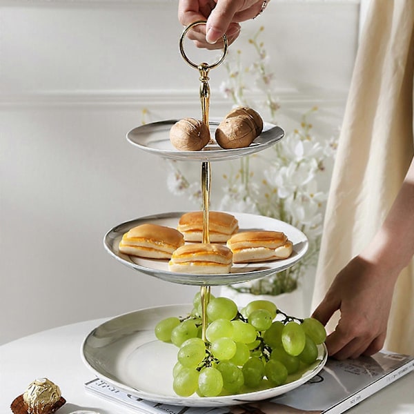 3-lags keramisk kageopsats te cupcake fest bryllup display bordholder