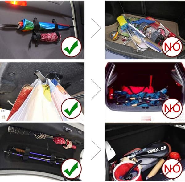 *Bilparaplyholder Bagasjerom Paraplykroker Klipspose Henger Organiser*