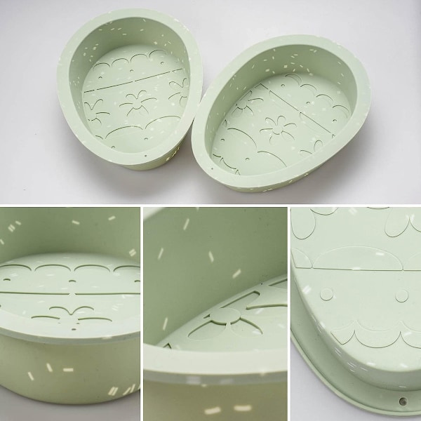 Egg Molds, Easter Silicone Egg Chocolate Mold 2-pack Large Breakable Egg Molds 18 cm Cake Molds Easter Molds Silicone Chocolate Tray for