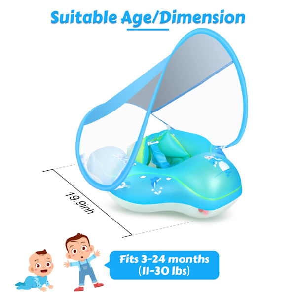 Baby Simring Uppblåsbar Baby Pool Float Ring Nyaste, ingen f