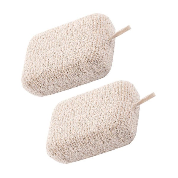 2 stk. Kreative Dusjhåndklær Dusjsvamper Kroppsskrubber (Beige)