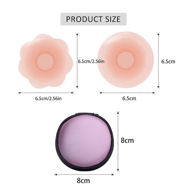 6 par Nippelskydd Damer Silikon Pasties Osynliga Silikon Nippelskydd Återanvändbara Självhäftande Silikonskydd