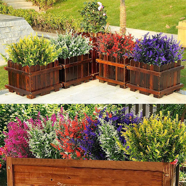 #Konstgjorda Växter Konstgjorda Blommor Utomhus, UV-Resistenta Buskar,f#