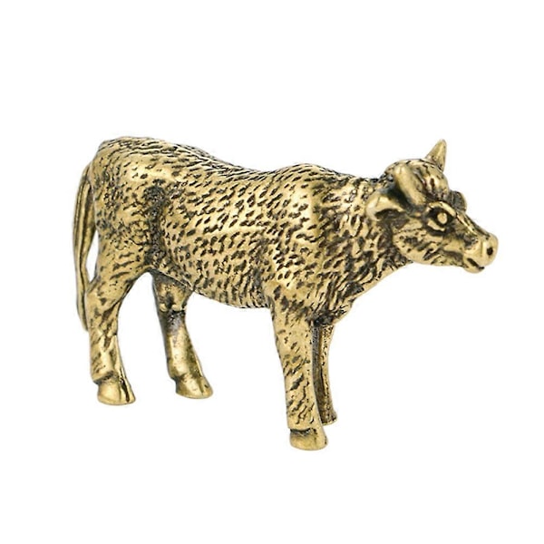 Ko Ornament Messing Ko Statue Bordplade Ko Pynt Bordplade Ko Pynt