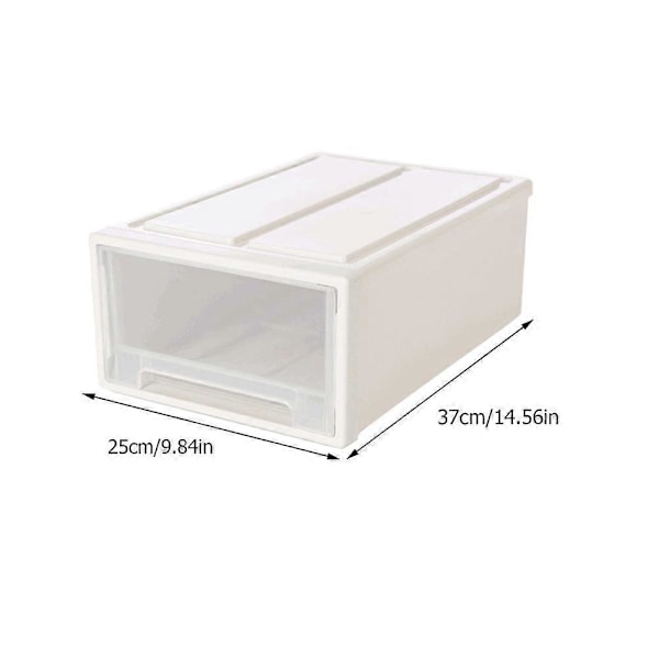 1 st Stapelbar Transparent Förvaringslåda Lådtyp Kläder Skor Organizer