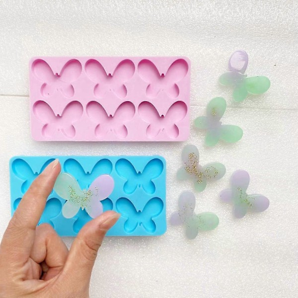 3 stk Silikonformer For Resin Shamrock Silikonformer Sommerfugl Øredobber Former